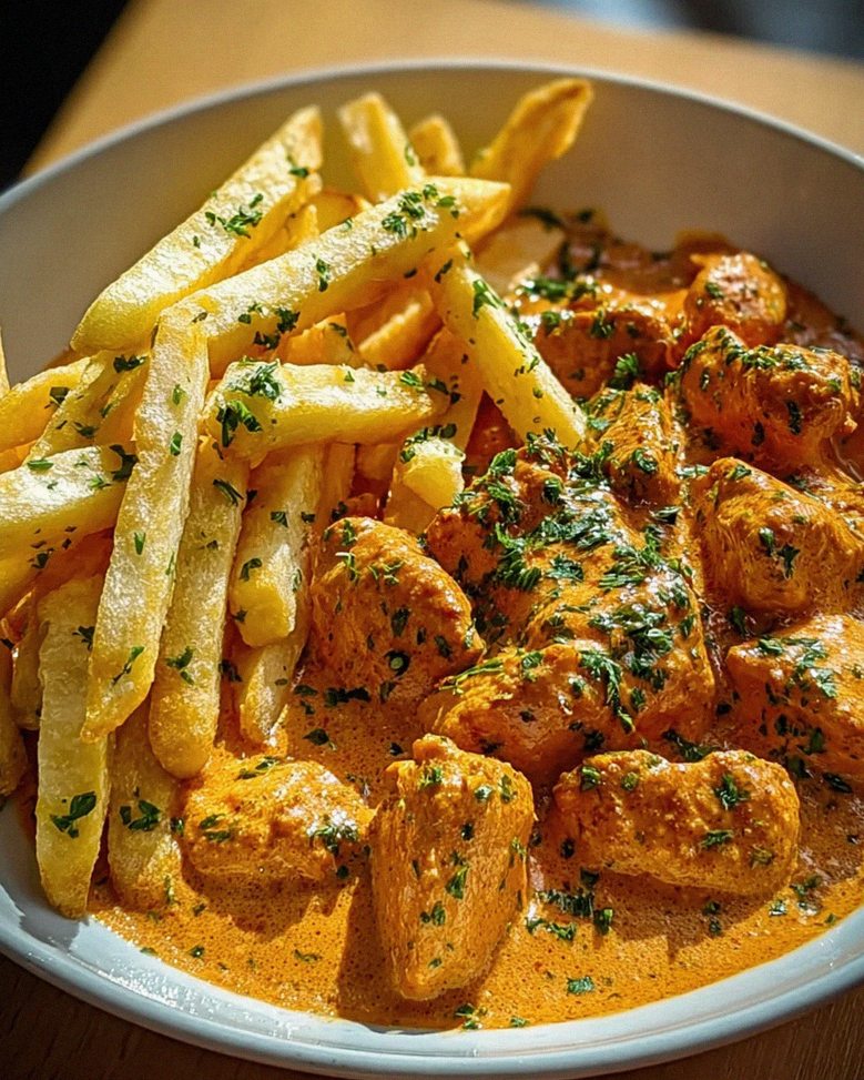 Butter Chicken mit Knoblauchsauce und Pommes – Lecker genießen! – Schritt 2