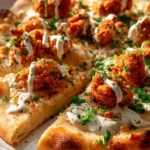 Buttermilch-Hähnchen Flatbread-Pizza