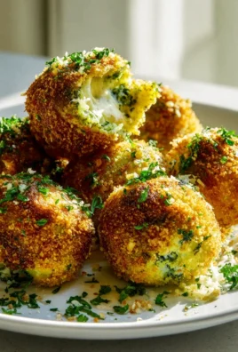 Cremige Brokkoli Käse Bällchen mit zarter Frischkäsefüllung