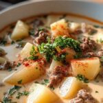 Cremige Kartoffel Hackfleisch Suppe – Herzhaft & Einfach!