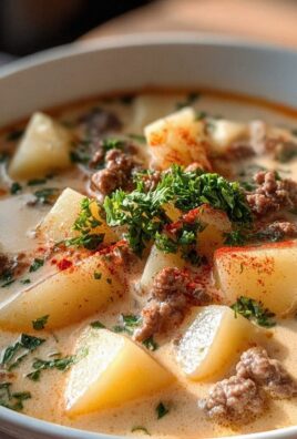 Cremige Kartoffel Hackfleisch Suppe – Herzhaft & Einfach!