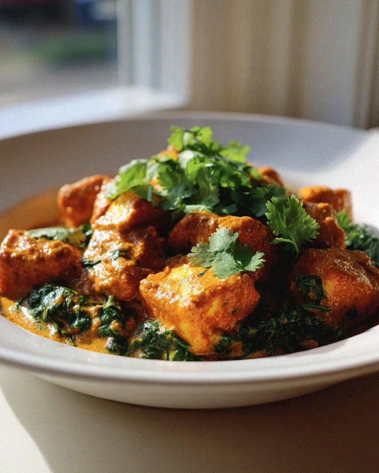 Cremiges Halloumi Makhani mit Spinat: Palak Style Rezept – Schritt 2