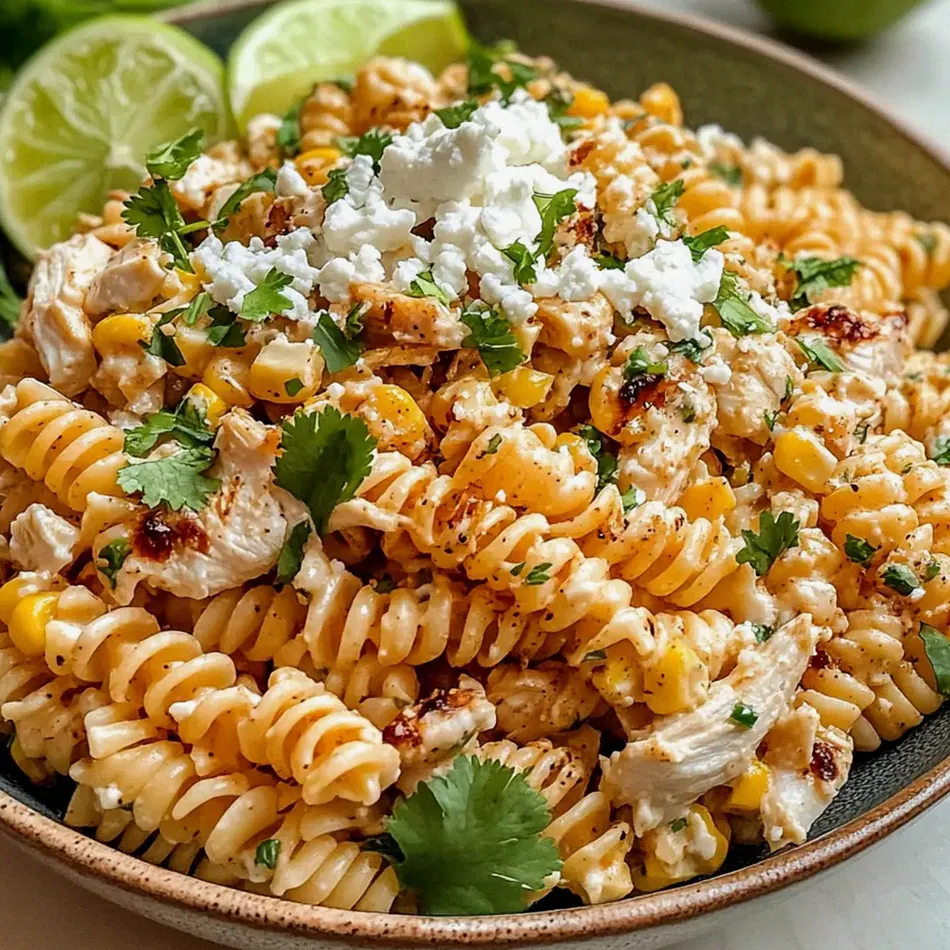 Elote Nudelsalat mit griechischem Joghurt genießen
