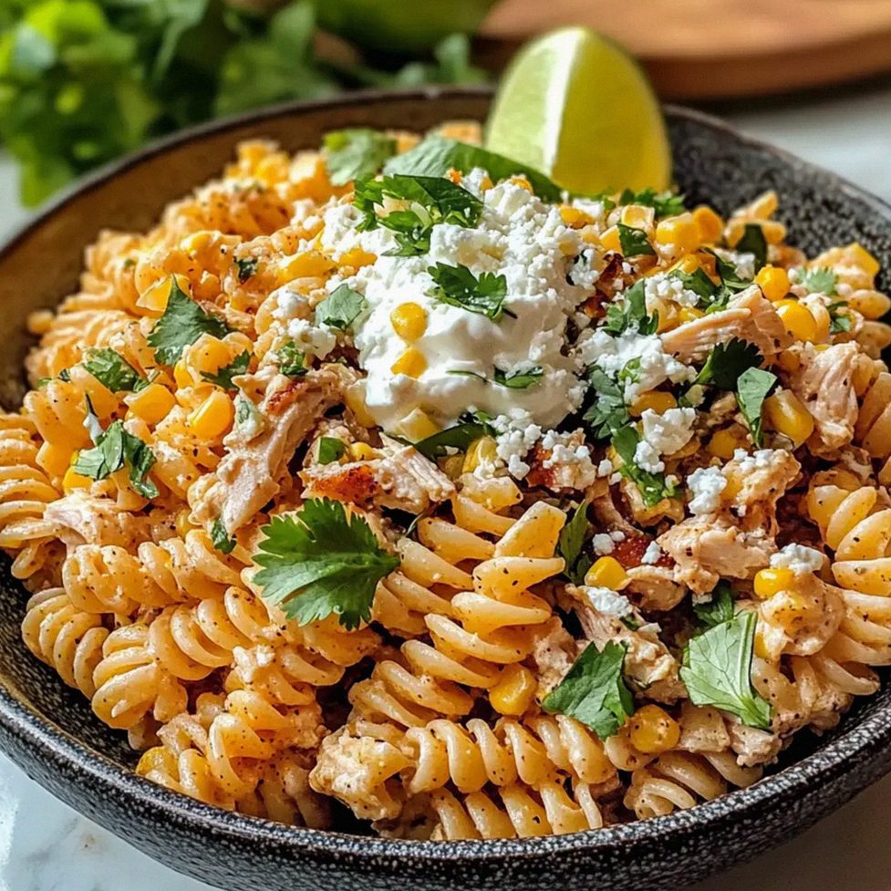 Elote Nudelsalat mit griechischem Joghurt genießen – Schritt 2