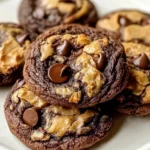 Fudgy Brownie-Kekse mit Erdnussbutter