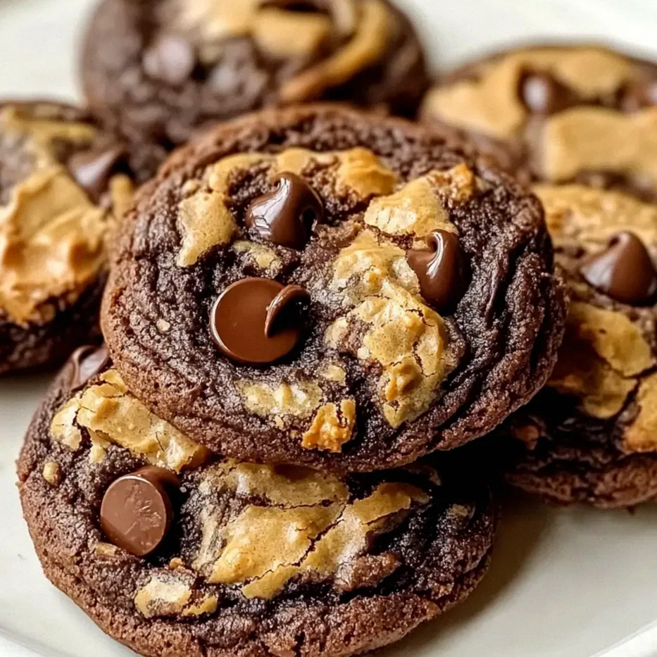 Fudgy Brownie-Kekse mit Erdnussbutter