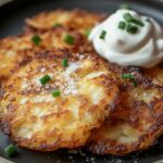 Kartoffelpuffer ohne Fett aus der Heißluftfritteuse