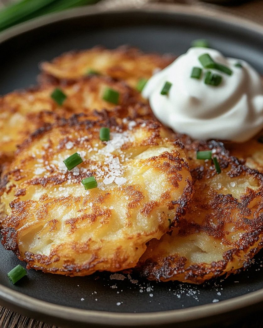 Kartoffelpuffer ohne Fett aus der Heißluftfritteuse