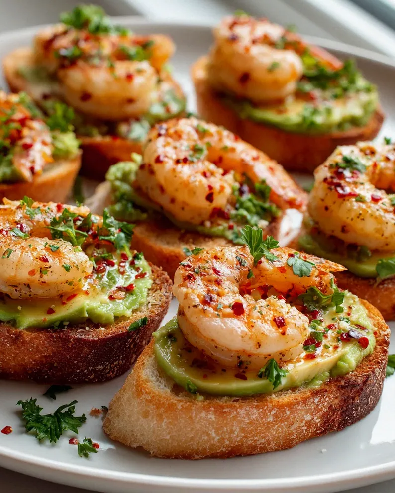 Knusprige Crostini mit Garnelen und Avocado – Schritt 2