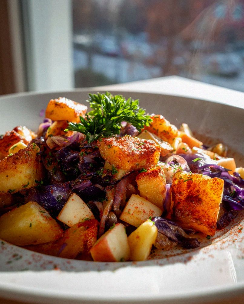 Köstliche Rotkohl Pfanne mit Kartoffeln: Einfach & Sättigend