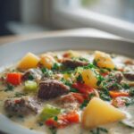 Köstlicher Rinder-Eintopf: Kartoffeln, Würstchen, schnell!