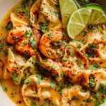 Kokos Curry Wonton Suppe mit Garnelen: Ein Genuss für Feinschmecker!