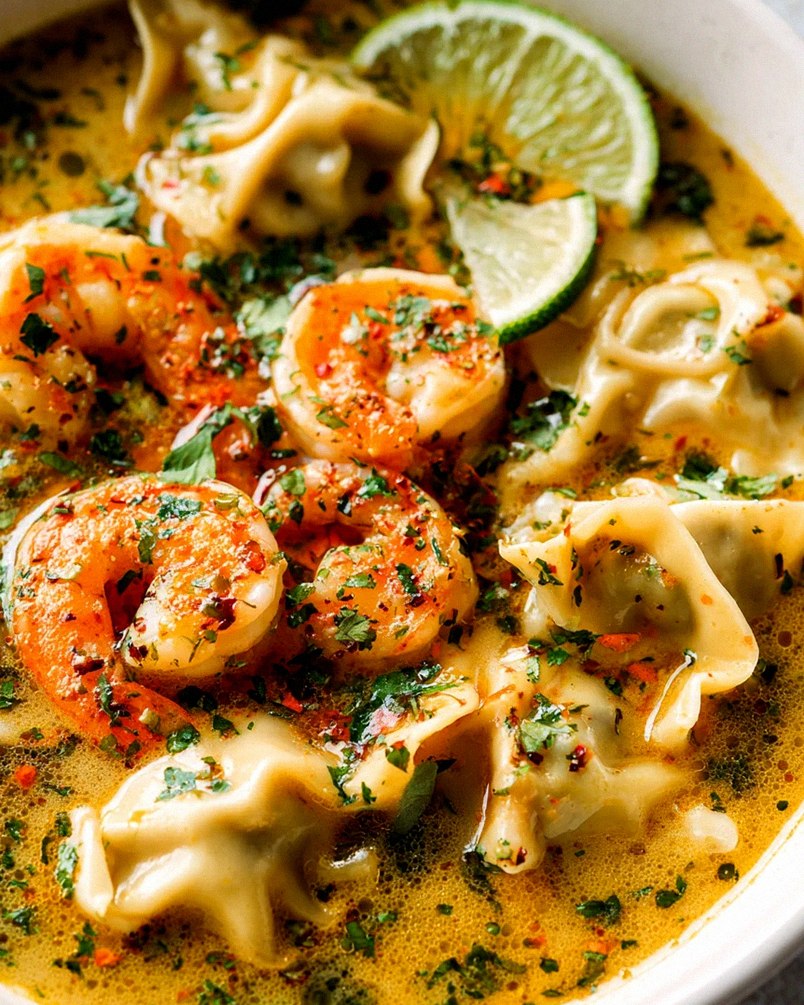 Kokos Curry Wonton Suppe mit Garnelen: Ein Genuss für Feinschmecker! – Schritt 2