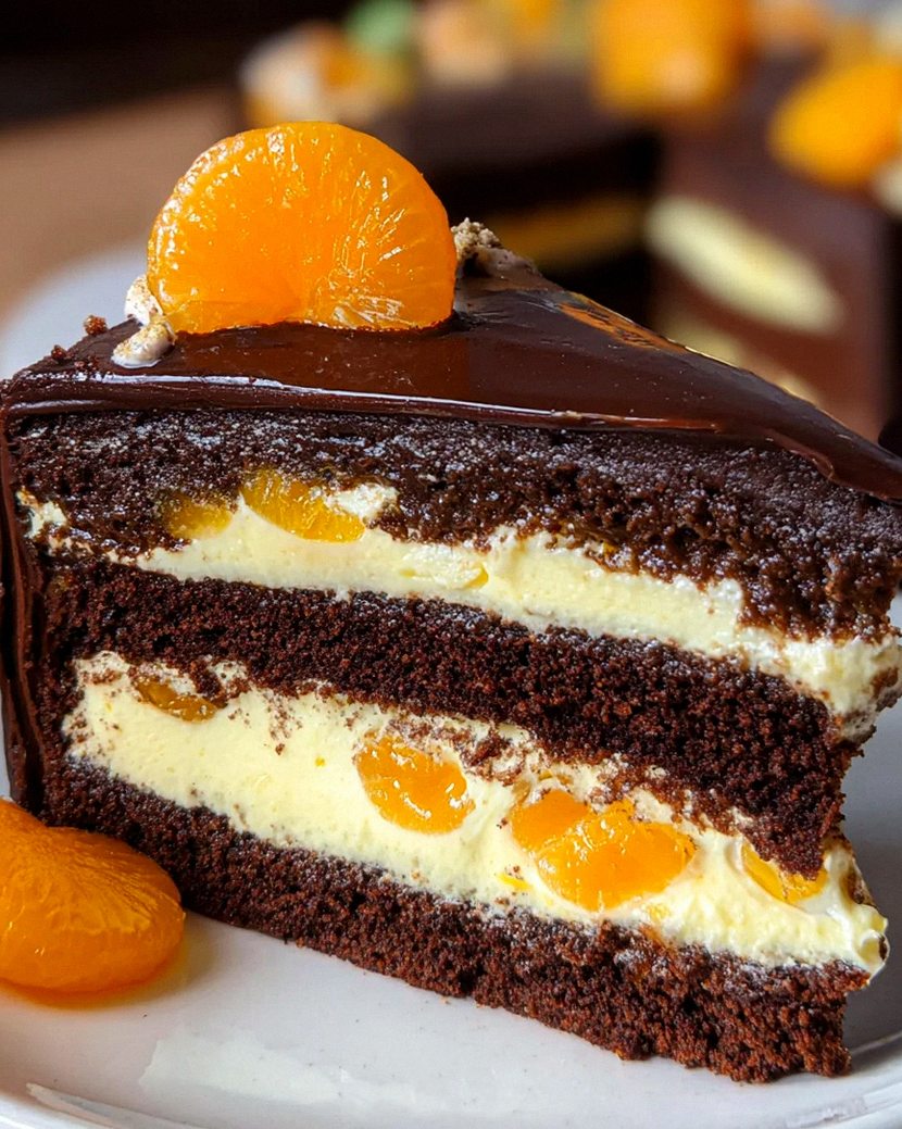 Lebkuchen-Torte mit Paradiescreme und Mandarinen – Schritt 1