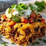 Leckerer Taco Auflauf mit Rinderhackfleisch – Schnell & einfach!