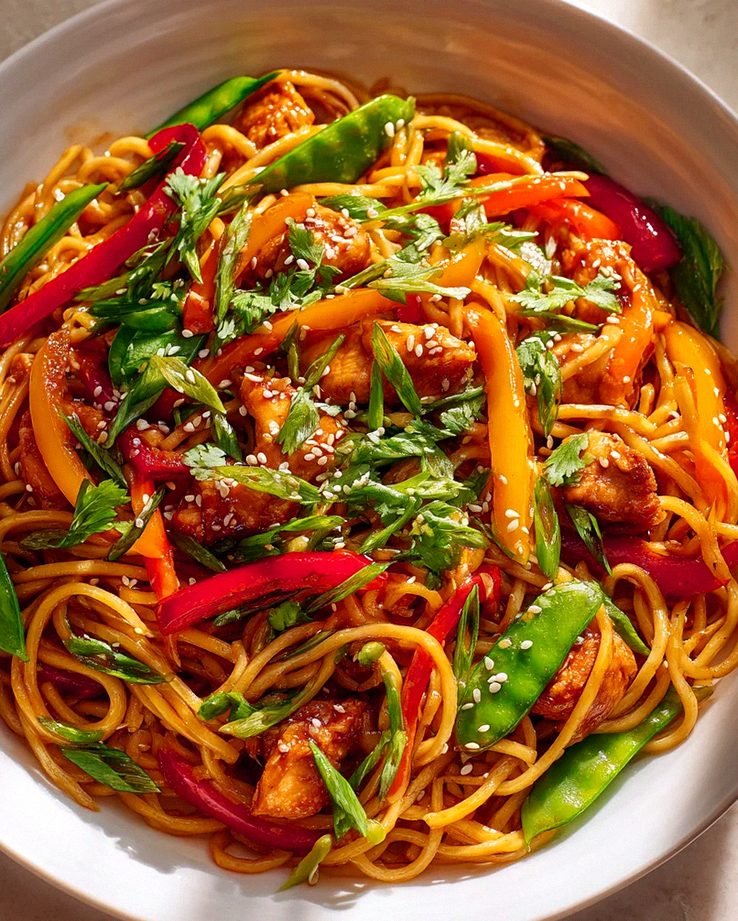 Quick Chicken Chow Mein Stir-Fry – Schritt 2