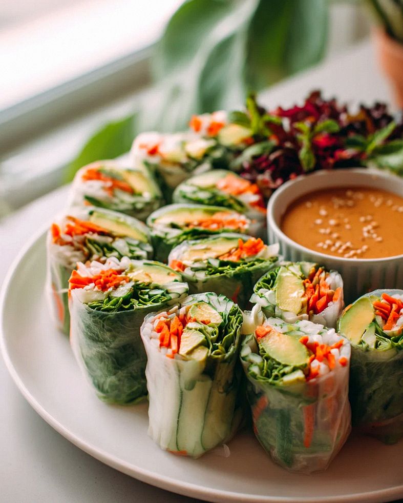 Reispapier Frühlingsrollen – Sushi-Style Rolle einfach & lecker