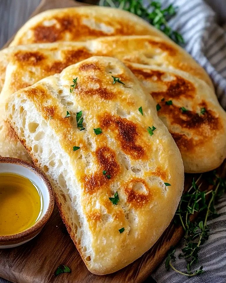 Schnelles Pfannenbrot ohne Hefe – Schritt 2