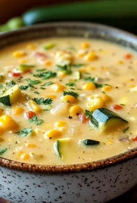 Sommer-Mais- und Zucchini-Cremesuppe für Genießer