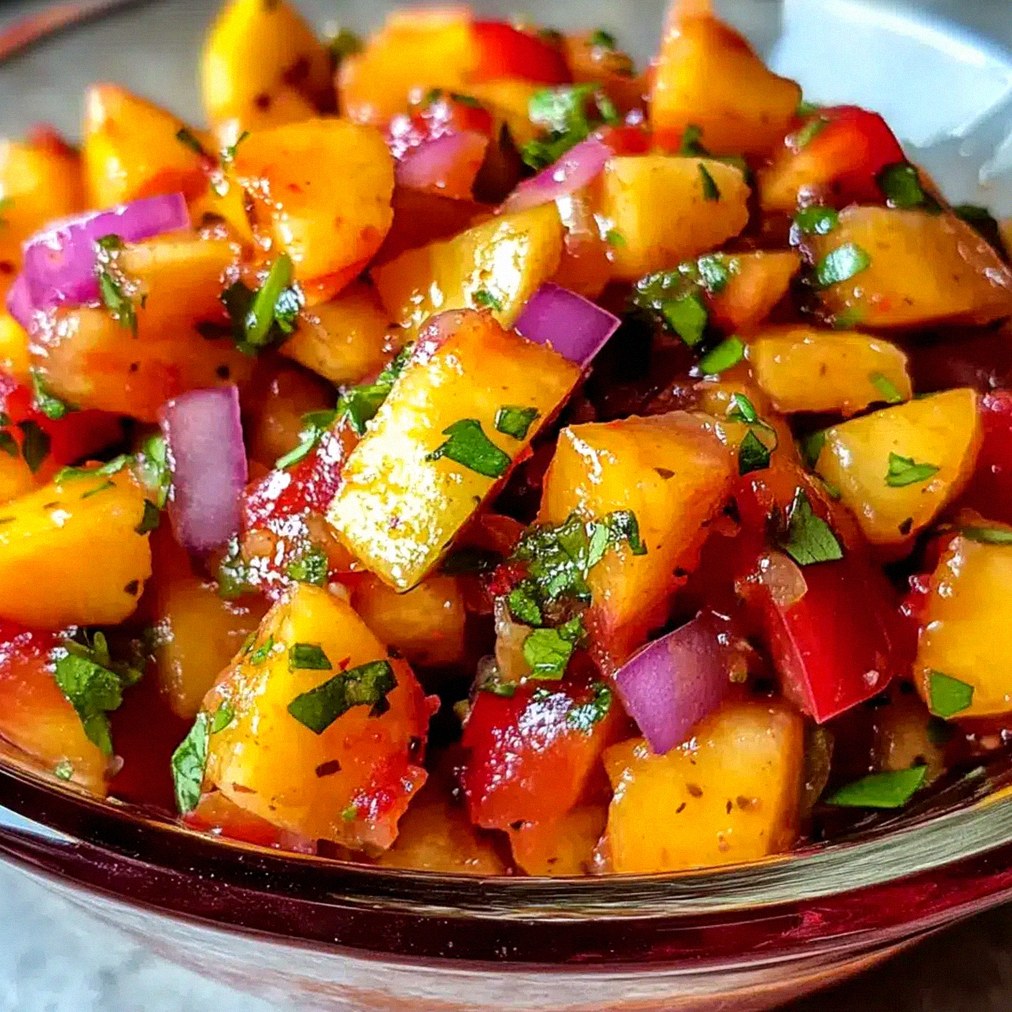 Süße würzige Pfirsichsalsa für den perfekten Sommer