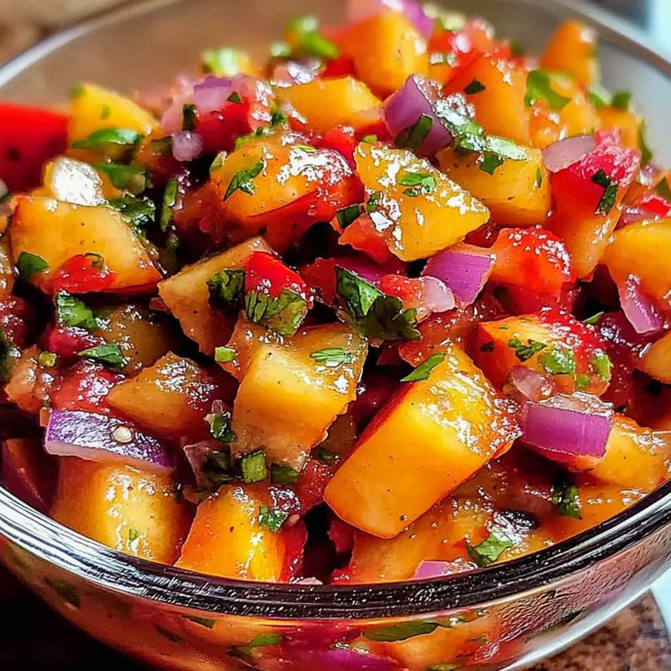 Süße würzige Pfirsichsalsa für den perfekten Sommer – Schritt 1