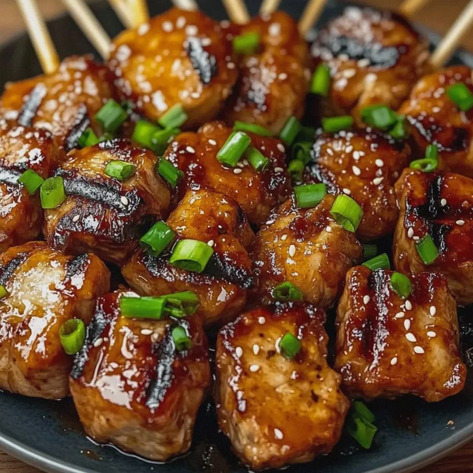 Teriyaki Hähnchen Spieße Grill einfach zubereiten