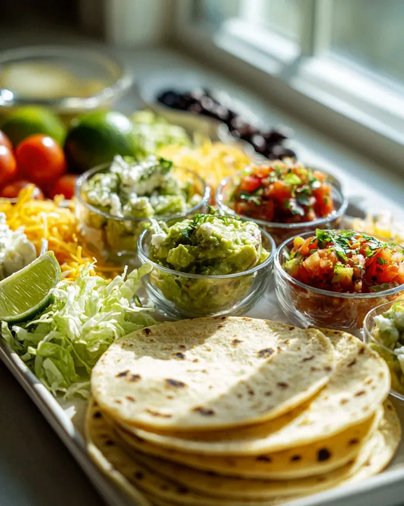 Ultimatives Taco Dinner Board mit Guacamole und Salsa Cups – Schritt 2